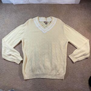 White-stag Women's Cream and Yellow Jumper
